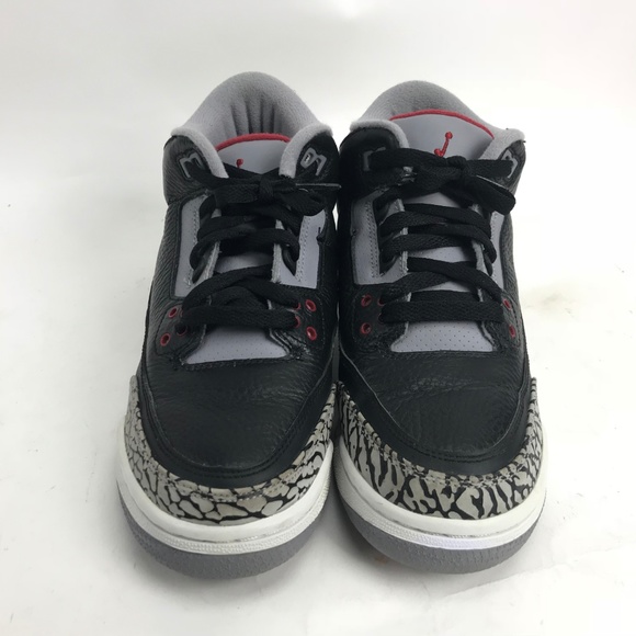 AIR JORDAN III 3 RETRO GS SIZE US 6Y BLACK CEMENT - Picture 3 of 8